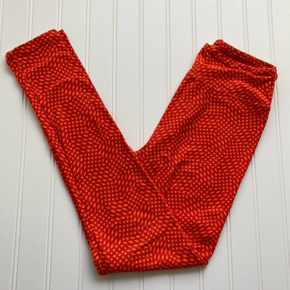 🎃 NWT LuLaRoe OS leggings Halloween orange one size NEW LLR - Picture 1 of 3